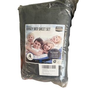 Utopia Dark Gray Jersey Sheet Set